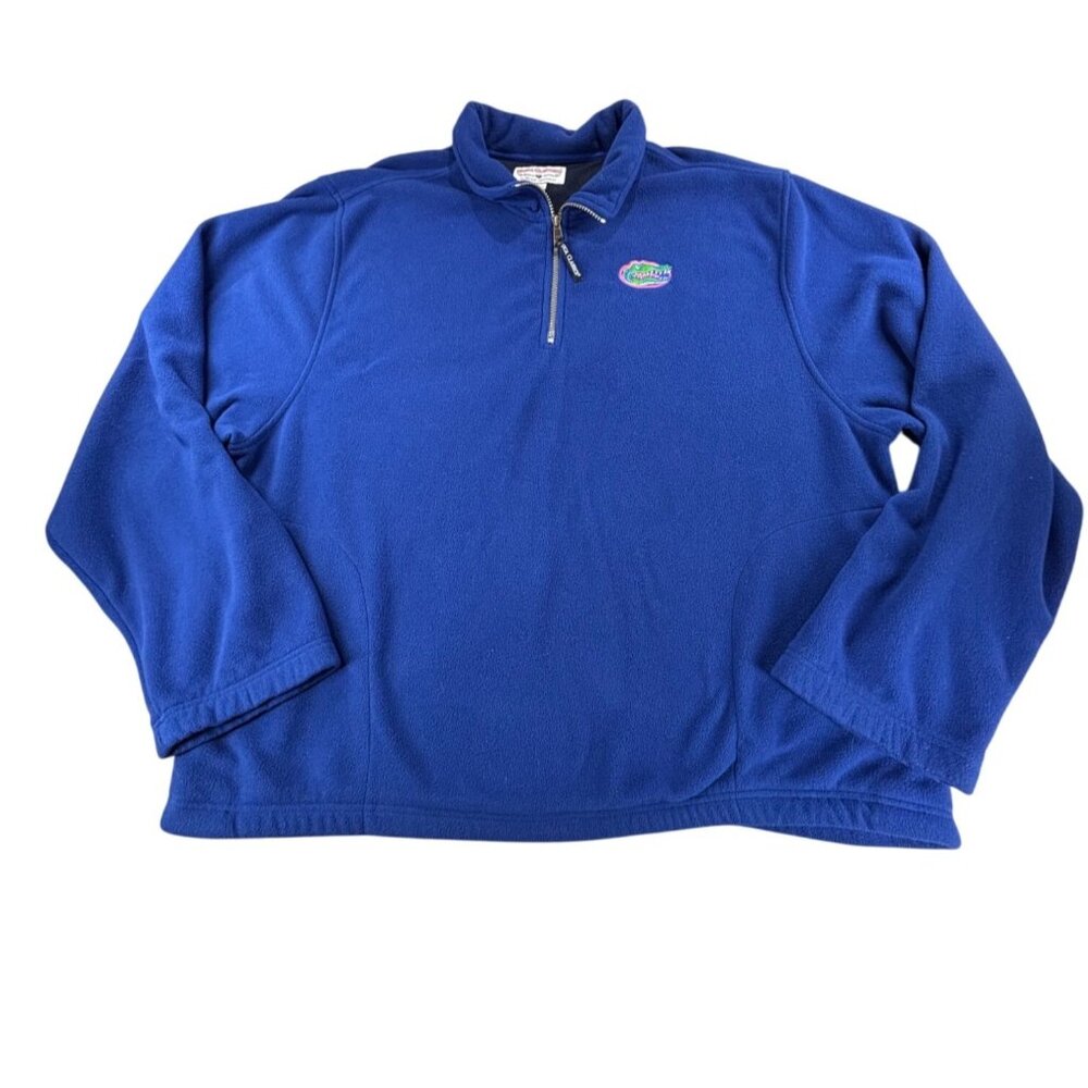 Gator Pullover Boca Classics Mens XXL Blue Fleece Quarter-Zip